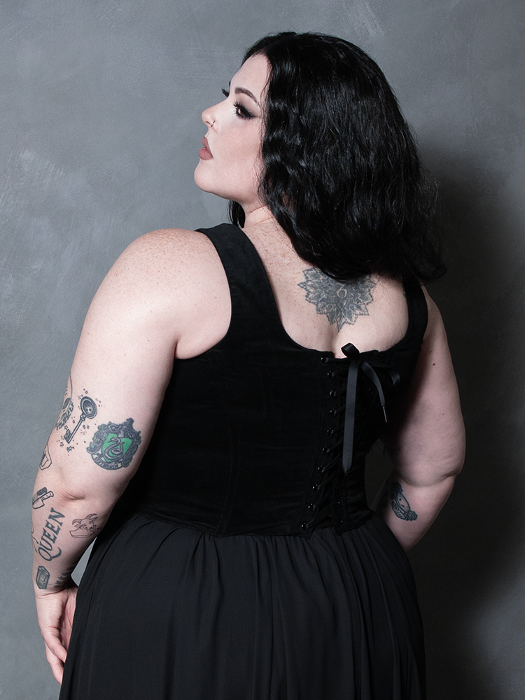 PRE-ORDER - Countess Corset in Black Velvet