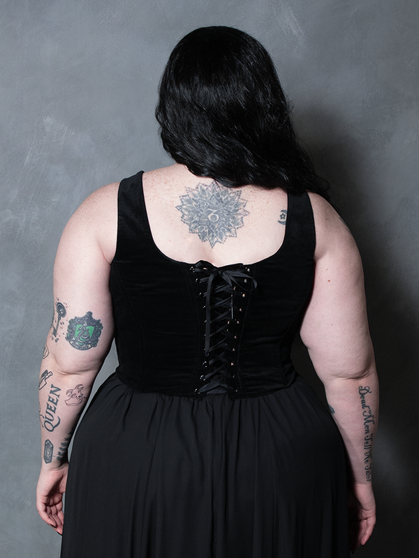 PRE-ORDER - Countess Corset in Black Velvet