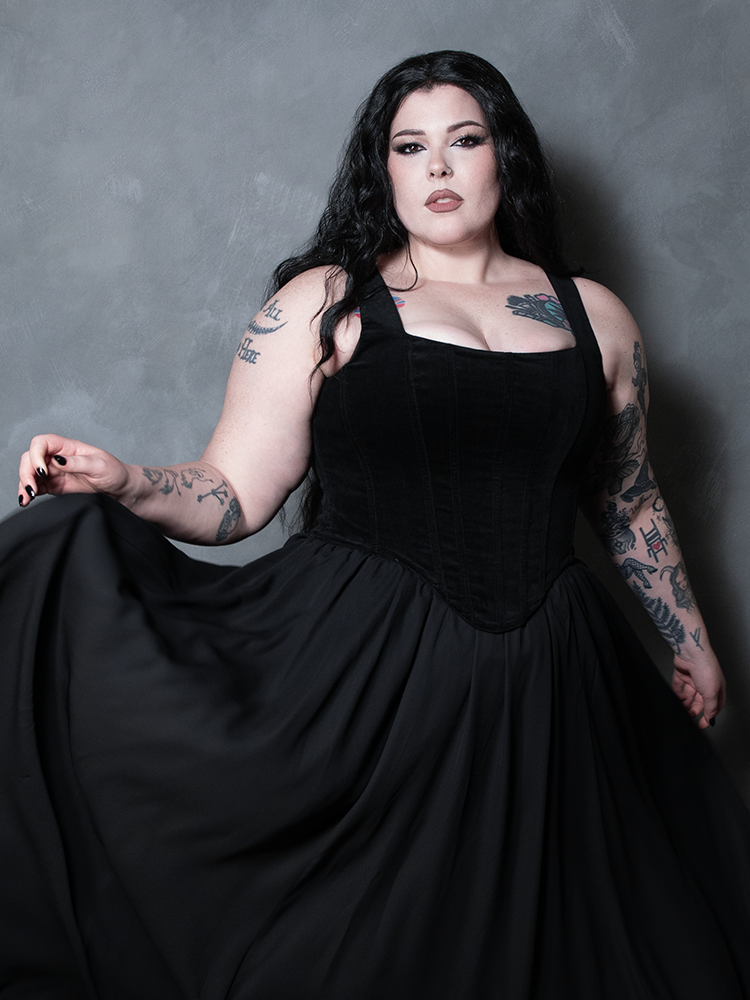 PRE-ORDER - Countess Corset in Black Velvet
