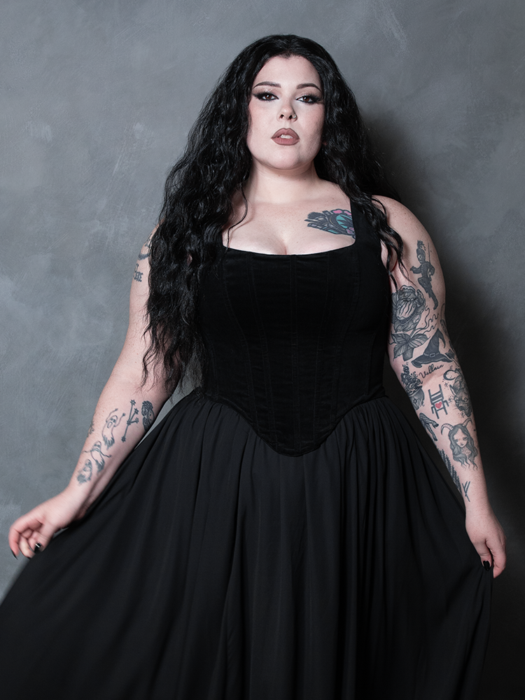 PRE-ORDER - Countess Corset in Black Velvet