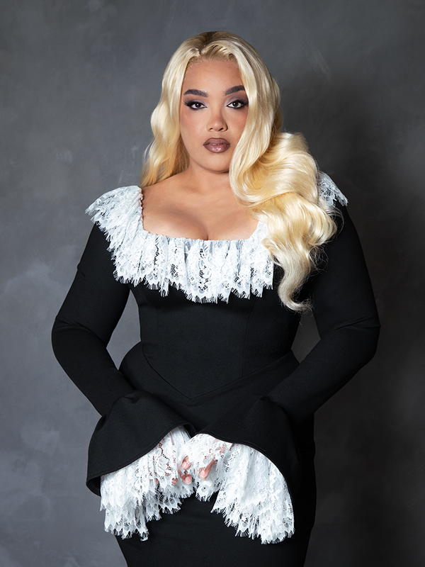 PRE-ORDER - Countess Wiggle Dress in Black