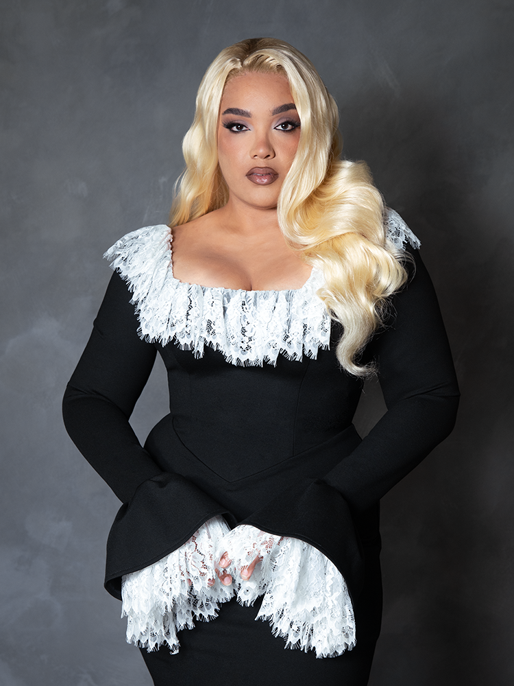 PRE-ORDER - Countess Wiggle Dress in Black