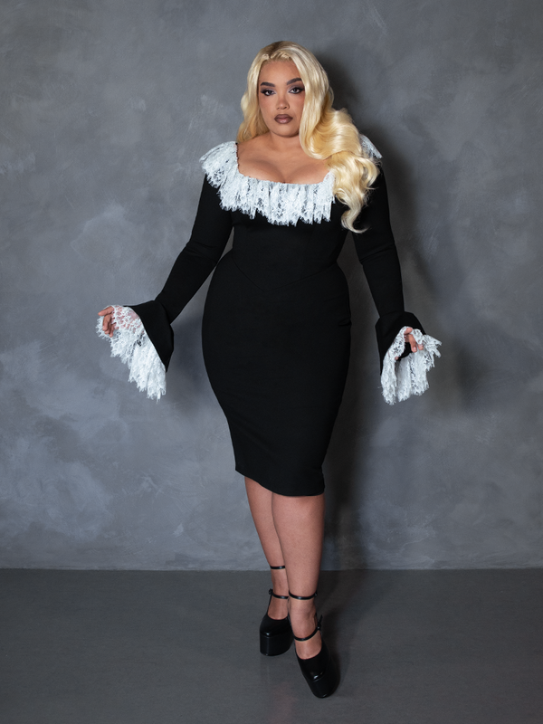 PRE-ORDER - Countess Wiggle Dress in Black