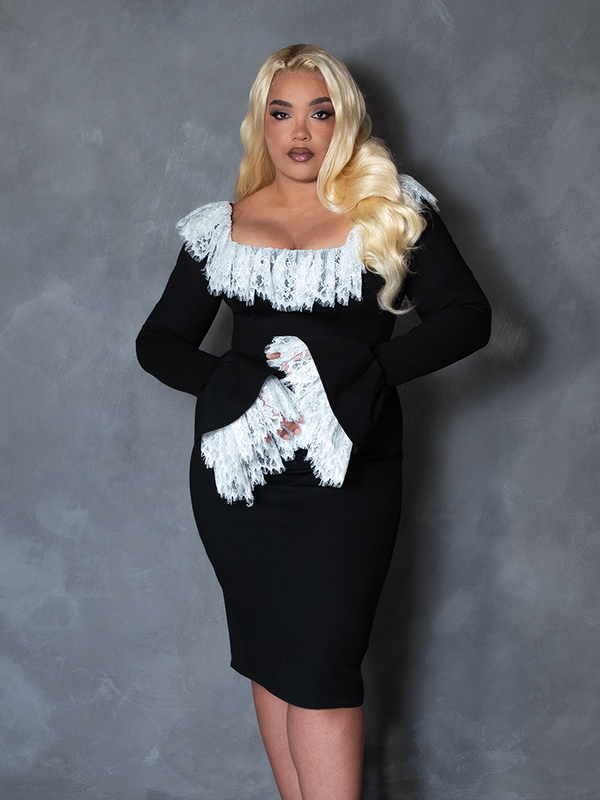 PRE-ORDER - Countess Wiggle Dress in Black