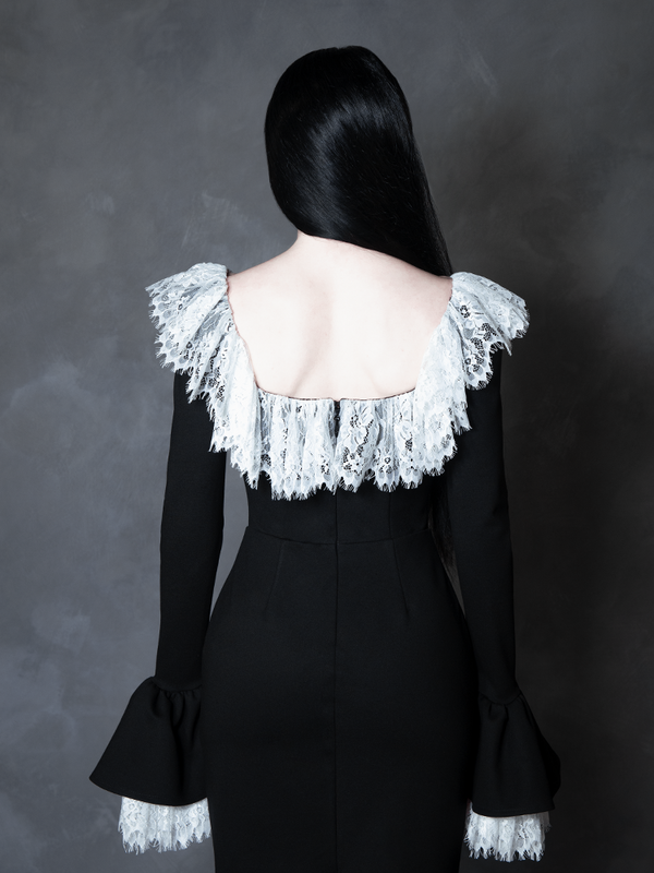 PRE-ORDER - Countess Wiggle Dress in Black