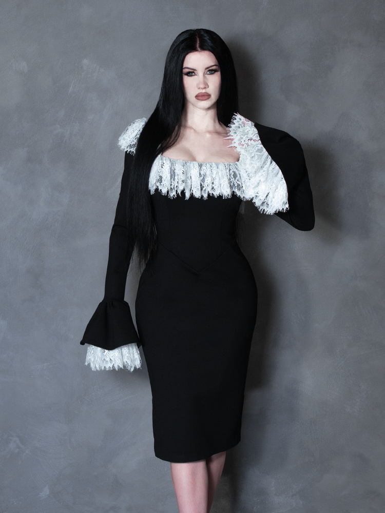 PRE-ORDER - Countess Wiggle Dress in Black