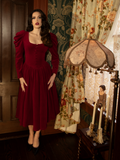 Haunted Beauty Victorian Dress in Crimson