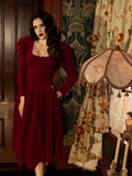 Haunted Beauty Victorian Dress in Crimson