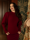 Victorian Cycling Pullover Sweater in Crimson