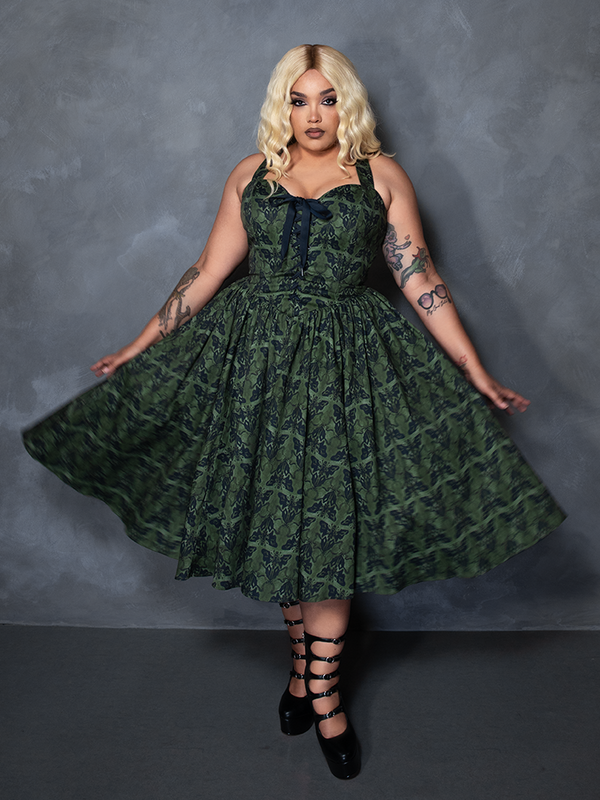 PRE-ORDER - CRIMSON PEAK Ambrosia Dress in Moth Print