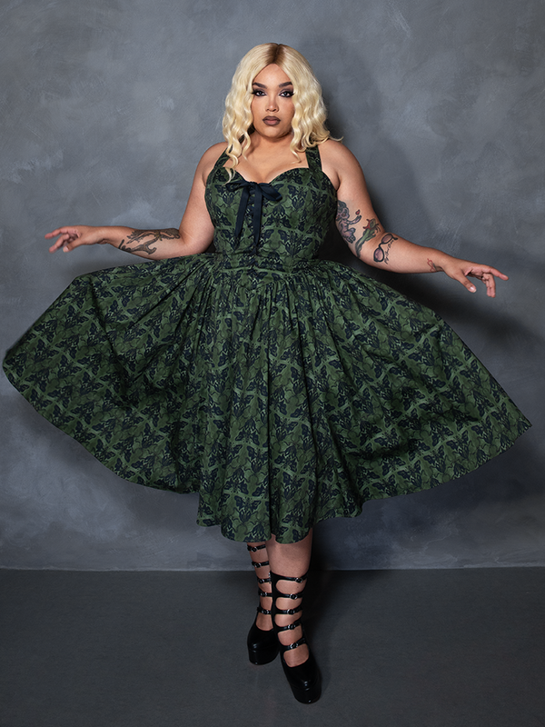 PRE-ORDER - CRIMSON PEAK Ambrosia Dress in Moth Print