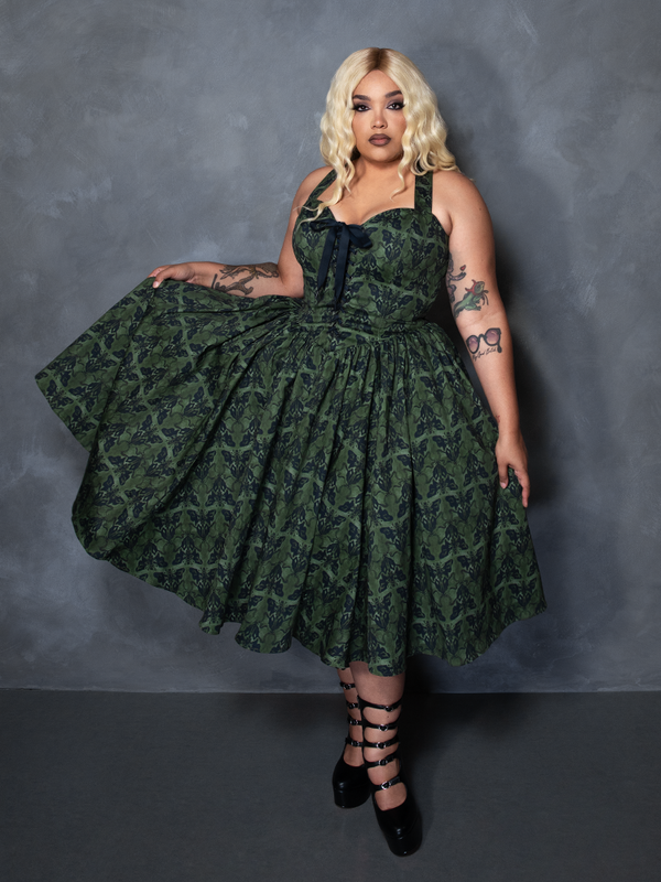 PRE-ORDER - CRIMSON PEAK Ambrosia Dress in Moth Print