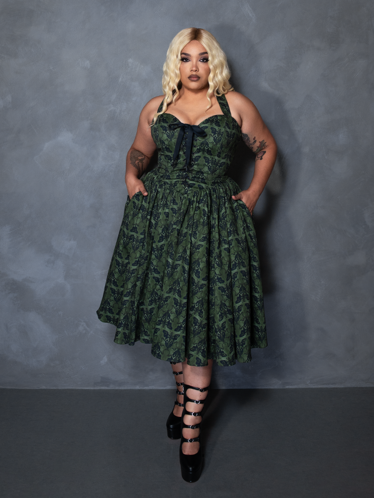 PRE-ORDER - CRIMSON PEAK Ambrosia Dress in Moth Print