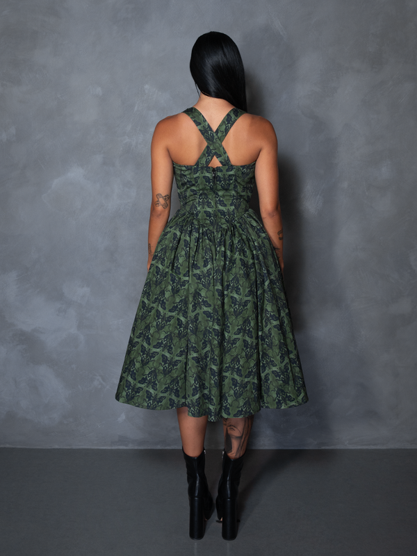 PRE-ORDER - CRIMSON PEAK Ambrosia Dress in Moth Print