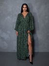 PRE-ORDER - CRIMSON PEAK Belladonna Maxi Dress in Allerdale Moth Wallpaper Print