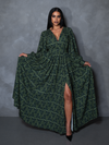 PRE-ORDER - CRIMSON PEAK Belladonna Maxi Dress in Allerdale Moth Wallpaper Print