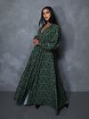 PRE-ORDER - CRIMSON PEAK Belladonna Maxi Dress in Allerdale Moth Wallpaper Print