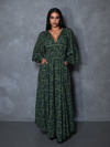 PRE-ORDER - CRIMSON PEAK Belladonna Maxi Dress in Allerdale Moth Wallpaper Print