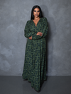PRE-ORDER - CRIMSON PEAK Belladonna Maxi Dress in Allerdale Moth Wallpaper Print