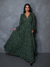 PRE-ORDER - CRIMSON PEAK Belladonna Maxi Dress in Allerdale Moth Wallpaper Print