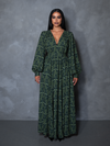 PRE-ORDER - CRIMSON PEAK Belladonna Maxi Dress in Allerdale Moth Wallpaper Print