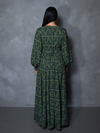 PRE-ORDER - CRIMSON PEAK Belladonna Maxi Dress in Allerdale Moth Wallpaper Print
