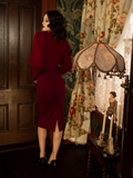 Vamp Pencil Skirt in Oxblood