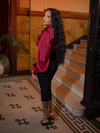 Victorian Blouse in Crimson Red