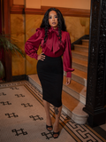 Victorian Blouse in Crimson Red