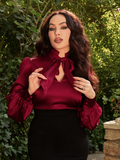 Victorian Blouse in Crimson Red