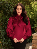 Victorian Blouse in Crimson Red