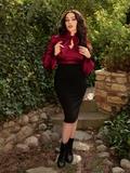 Victorian Blouse in Crimson Red