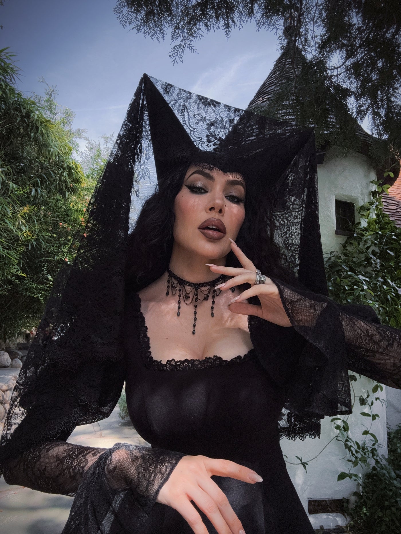 COMING BACK SOON - Renaissance Flared Dress in Black