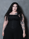 PRE-ORDER - Duchess Corset in Black Cotton Sateen