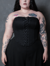 PRE-ORDER - Duchess Corset in Black Cotton Sateen