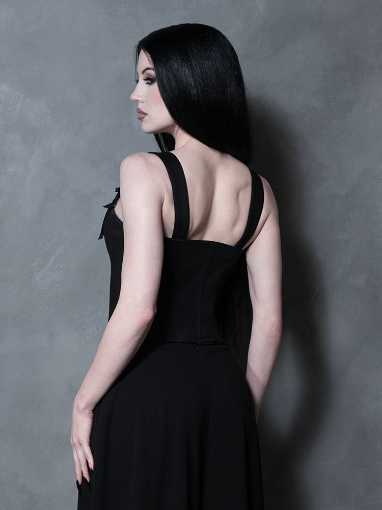 PRE-ORDER - Duchess Corset in Black Cotton Sateen