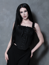PRE-ORDER - Duchess Corset in Black Cotton Sateen