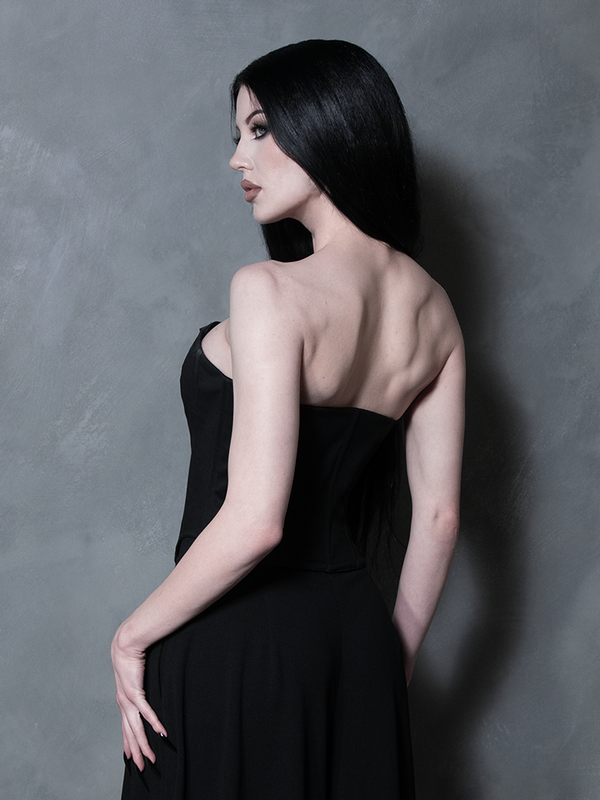 PRE-ORDER - Duchess Corset in Black Cotton Sateen