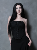 PRE-ORDER - Duchess Corset in Black Cotton Sateen