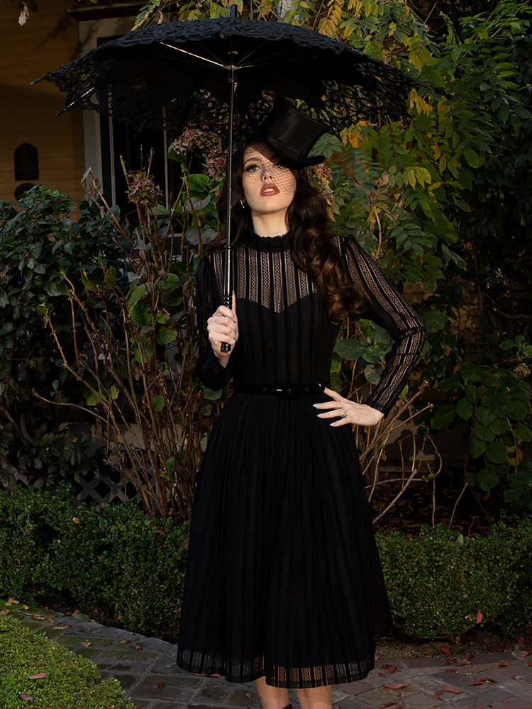 womens black dress for funeral