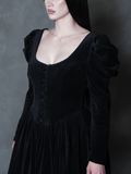 PRE-ORDER - Haunted Beauty Victorian Mourning Dress in Black