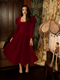 Haunted Beauty Victorian Dress in Crimson