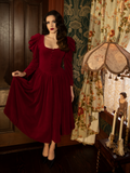 Haunted Beauty Victorian Dress in Crimson