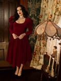 Haunted Beauty Victorian Dress in Crimson