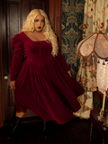 Haunted Beauty Victorian Dress in Crimson