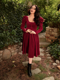 Haunted Beauty Victorian Dress in Crimson