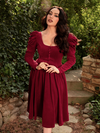 Haunted Beauty Victorian Dress in Crimson