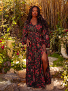 The Heroine Maxi Dress in Pomegranate Print is a dark, romantic masterpiece, ideal for those who embrace gothic beauty. Its rich crimson pattern and flowing silhouette evoke the allure of forgotten realms.