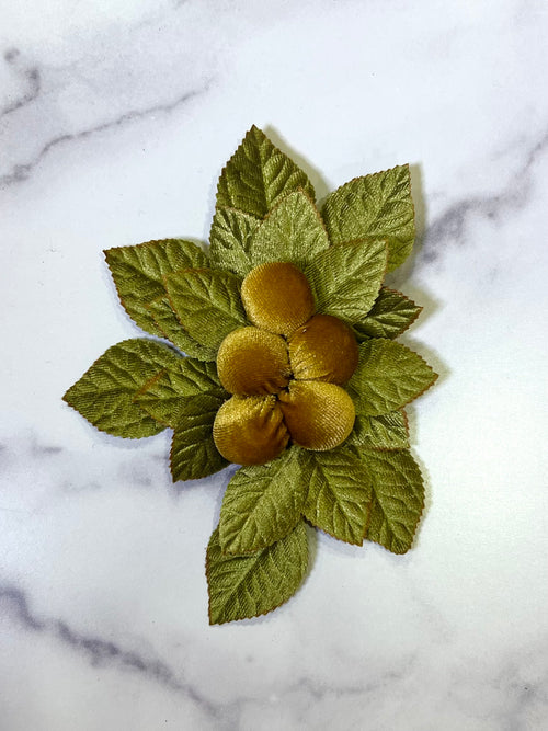 BACKLOT - Floral Brooch in Olive