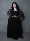 Juliet Sheer Lace Maxi Dress in Black